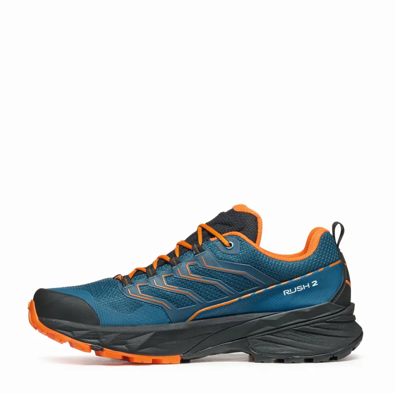 Scarpa Mens Rush GTX 2 Shoes - Cosmic Blue-Orange-2
